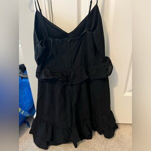 Ruffled Black Mini Dress